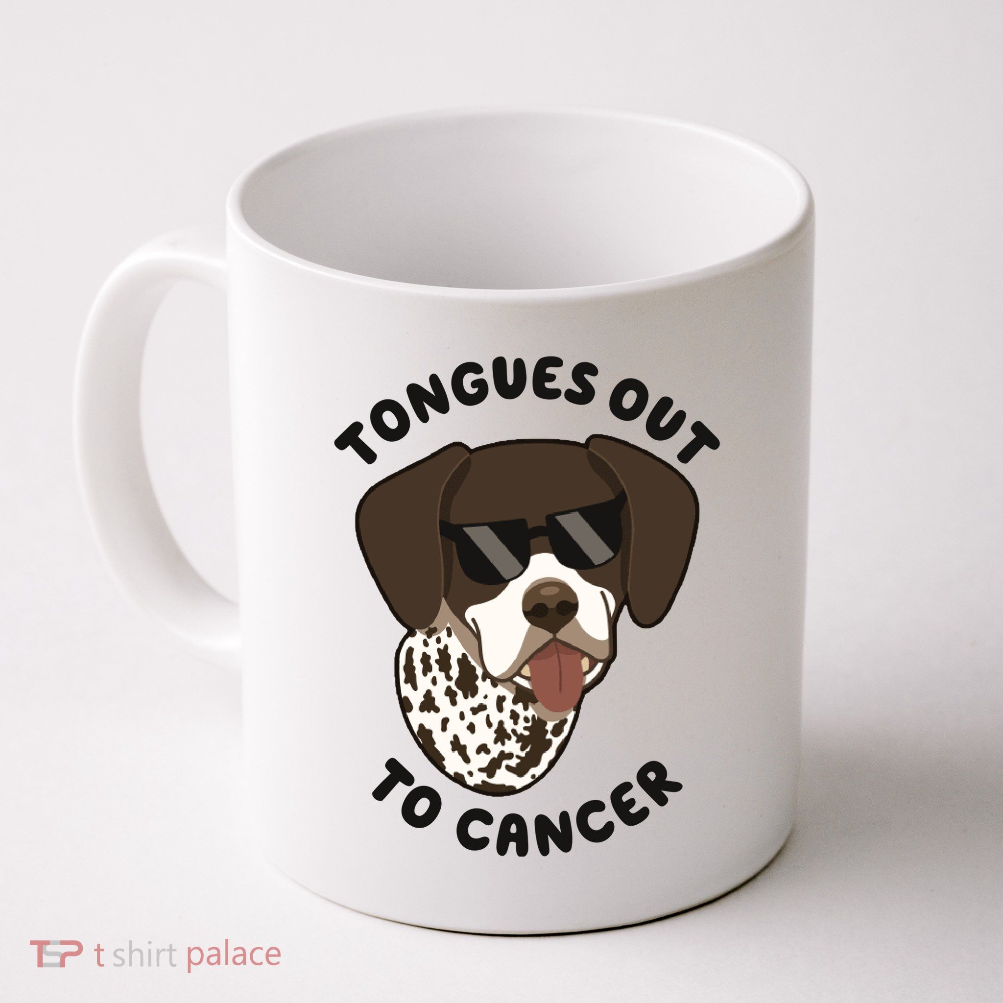 Wyatt Tongues Out To Cancer Coffee Mug