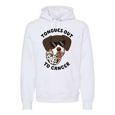 Wyatt Tongues Out To Cancer Premium Hoodie