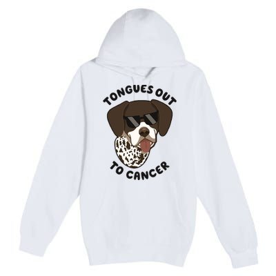 Wyatt Tongues Out To Cancer Premium Pullover Hoodie