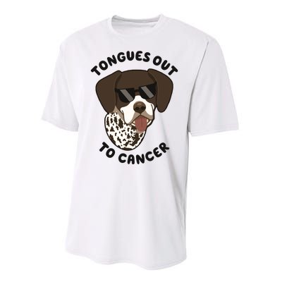 Wyatt Tongues Out To Cancer Performance Sprint T-Shirt