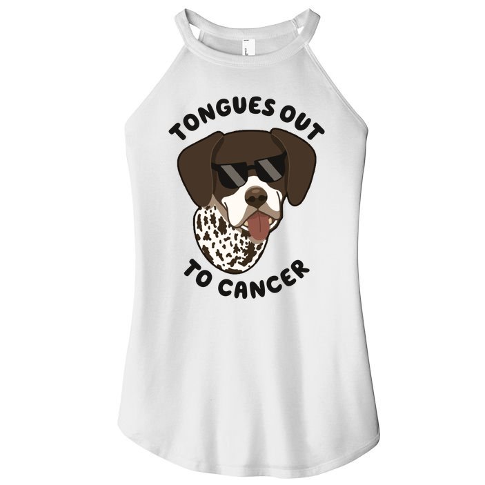 Wyatt Tongues Out To Cancer Women's Perfect Tri Rocker Tank