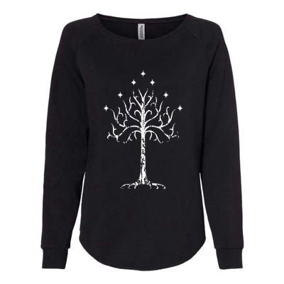 White Tree Of Gondor Tolkien Womens California Wash Sweatshirt