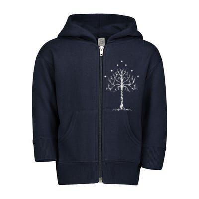 White Tree Of Gondor Tolkien Toddler Zip Fleece Hoodie