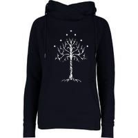 White Tree Of Gondor Tolkien Womens Funnel Neck Pullover Hood