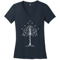 White Tree Of Gondor Tolkien Women's V-Neck T-Shirt