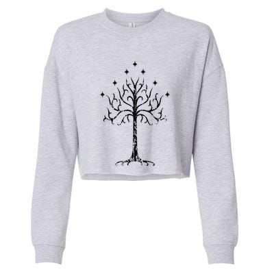 White Tree Of Gondor Tolkien Cropped Pullover Crew