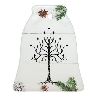 White Tree Of Gondor Tolkien Ceramic Bell Ornament