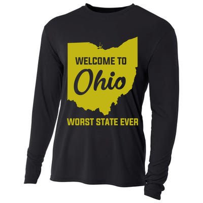 Welcome To Ohio The Worst State Ever Gift Cooling Performance Long Sleeve Crew