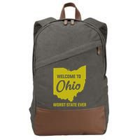 Welcome To Ohio The Worst State Ever Gift Cotton Canvas Backpack