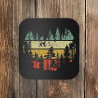 Wildlife Trees Outdoors Nature Retro Forest Sleeveless Coaster