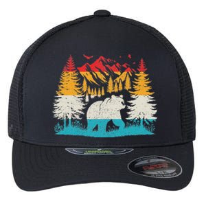 Wildlife Trees Outdoors Nature Animal Bear Forest Flexfit Unipanel Trucker Cap