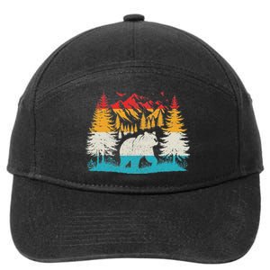 Wildlife Trees Outdoors Nature Animal Bear Forest 7-Panel Snapback Hat