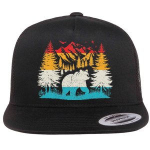 Wildlife Trees Outdoors Nature Animal Bear Forest Flat Bill Trucker Hat