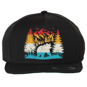 Wildlife Trees Outdoors Nature Animal Bear Forest Wool Snapback Cap