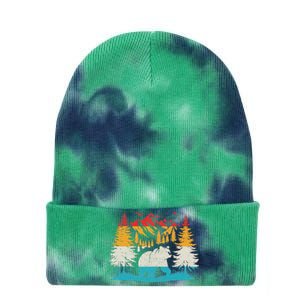 Wildlife Trees Outdoors Nature Animal Bear Forest Tie Dye 12in Knit Beanie