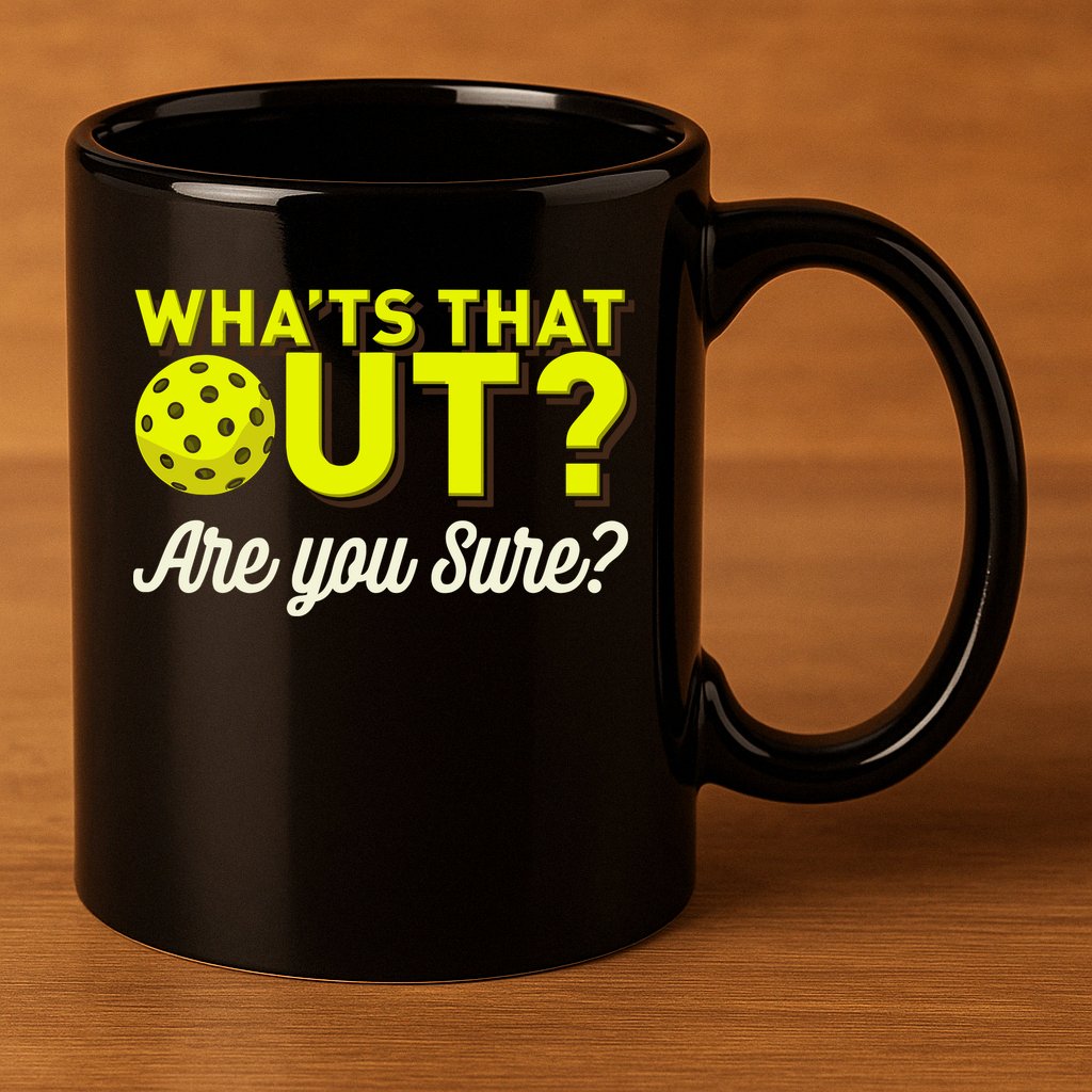 Was That Out? Are You Sure? For Pickleball Players 11oz C Handle Ceramic Mug