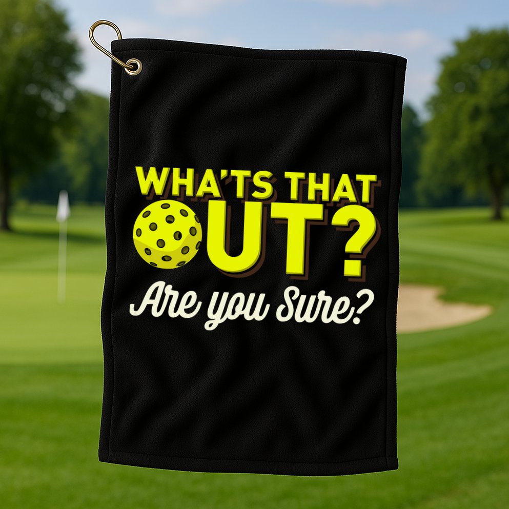 Was That Out? Are You Sure? For Pickleball Players Golf Towel