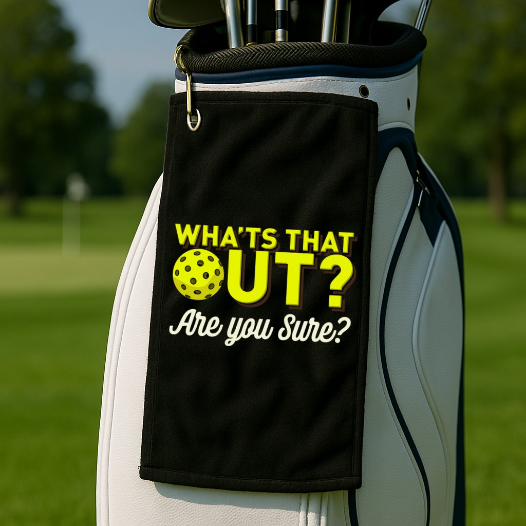 Was That Out? Are You Sure? For Pickleball Players Golf Towel