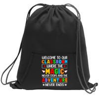 Wecome To Our School Gift Teacher Back To School Sweatshirt Cinch Pack Bag