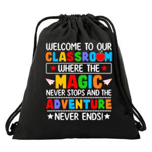 Wecome To Our School Gift Teacher Back To School Drawstring Bag