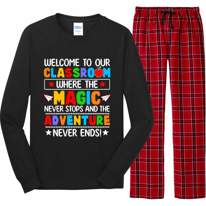 Wecome To Our School Gift Teacher Back To School Long Sleeve Pajama Set