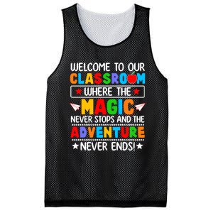 Wecome To Our School Gift Teacher Back To School Mesh Reversible Basketball Jersey Tank