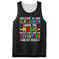 Wecome To Our School Gift Teacher Back To School Mesh Reversible Basketball Jersey Tank