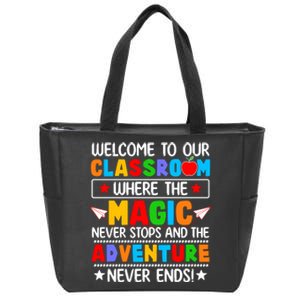 Wecome To Our School Gift Teacher Back To School Zip Tote Bag