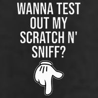 Wanna Test Out My Scratch N Sniff Funny Embarrassing 7 Panel Mesh Trucker Snapback Hat