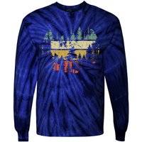 Wildlife Trees Outdoors Nature Retro Forest Tie-Dye Long Sleeve Shirt