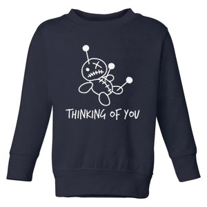 Womens Thinking Of You Funny Voodoo Doll Valentine's Day Joke Gifts Toddler Sweatshirt