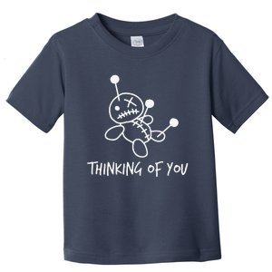 Womens Thinking Of You Funny Voodoo Doll Valentine's Day Joke Gifts Toddler T-Shirt