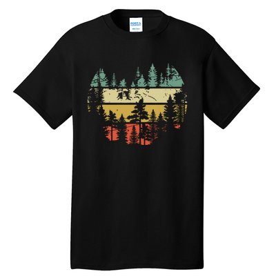 Wildlife Trees Outdoors Nature Retro Forest Sleeveless Tall T-Shirt