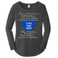 Wo Type One Mom Awareness Type 1 Diabetes Women's Perfect Tri Tunic Long Sleeve Shirt