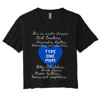 Wo Type One Mom Awareness Type 1 Diabetes Women's Crop Top Tee