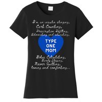 Wo Type One Mom Awareness Type 1 Diabetes Women's T-Shirt