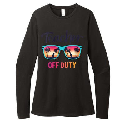 Womens Teacher Off Duty Happy Last Day Of School Teacher Summer Womens CVC Long Sleeve Shirt