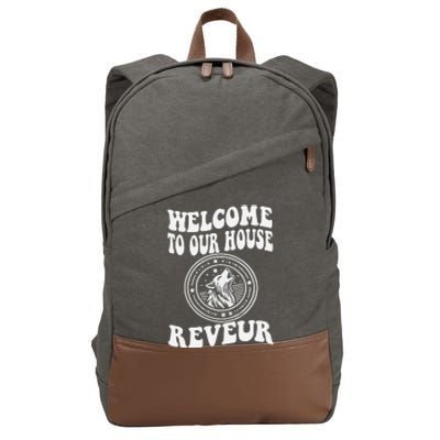 Welcome To Our House Reveur House Of Dreamers Rca Cotton Canvas Backpack