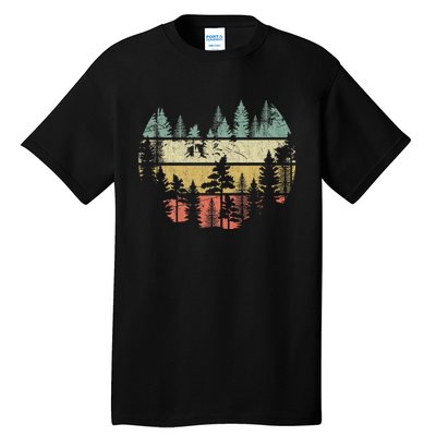 Wildlife Trees Outdoors Nature Retro Forest Sleeveless Mountain Wildlife Nature Tall T-Shirt