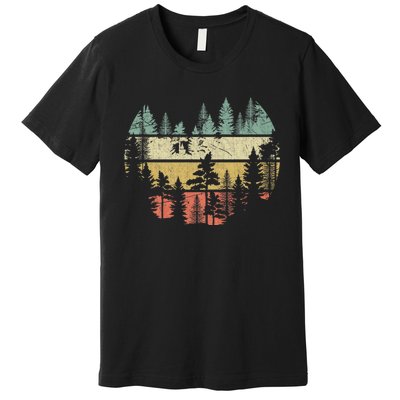 Wildlife Trees Outdoors Nature Retro Forest Sleeveless Mountain Wildlife Nature Premium T-Shirt