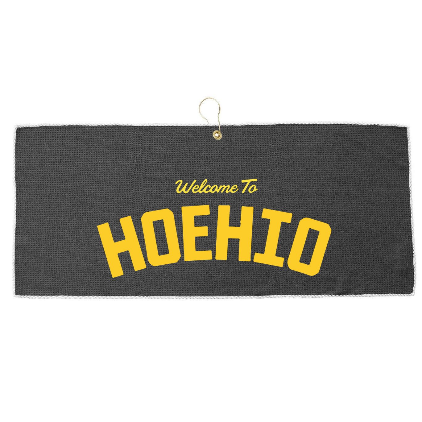Welcome To Ohio Large Microfiber Waffle Golf Towel