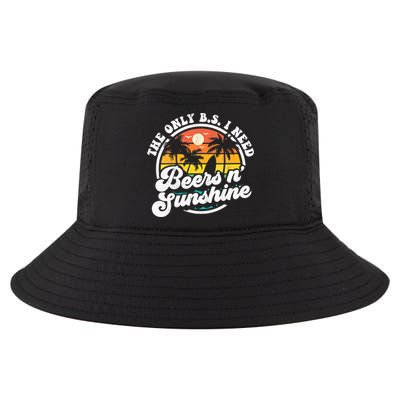 Wo The Only Bs I Need Is Beers And Sunshine Retro Beach Cool Gift Cool Comfort Performance Bucket Hat