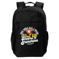 Wo The Only Bs I Need Is Beers And Sunshine Retro Beach Cool Gift Backpack