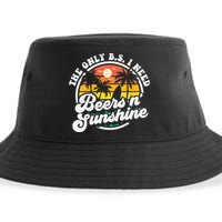 Wo The Only Bs I Need Is Beers And Sunshine Retro Beach Cool Gift Sustainable Bucket Hat