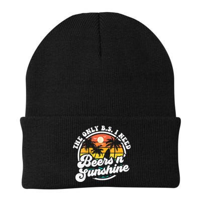 Wo The Only Bs I Need Is Beers And Sunshine Retro Beach Cool Gift Beanie