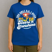 Wo The Only Bs I Need Is Beers And Sunshine Retro Beach Cool Gift T-Shirt