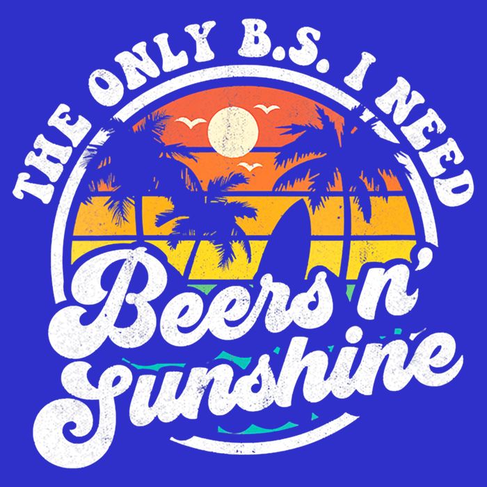 Wo The Only Bs I Need Is Beers And Sunshine Retro Beach Cool Gift Button