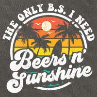 Wo The Only Bs I Need Is Beers And Sunshine Retro Beach Cool Gift Cotton Canvas Backpack