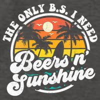 Wo The Only Bs I Need Is Beers And Sunshine Retro Beach Cool Gift Vector Backpack