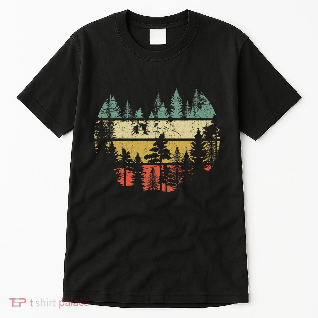 Wildlife Trees Outdoors Nature Retro Forest Sleeveless Tall T-Shirt
